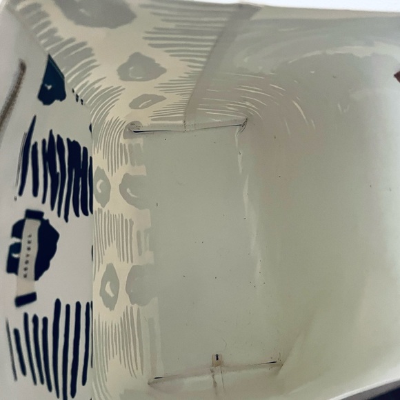 Kestrel High Tide Vinyl Tote Bag with Brown Leather Handles - Picture 3 of 6